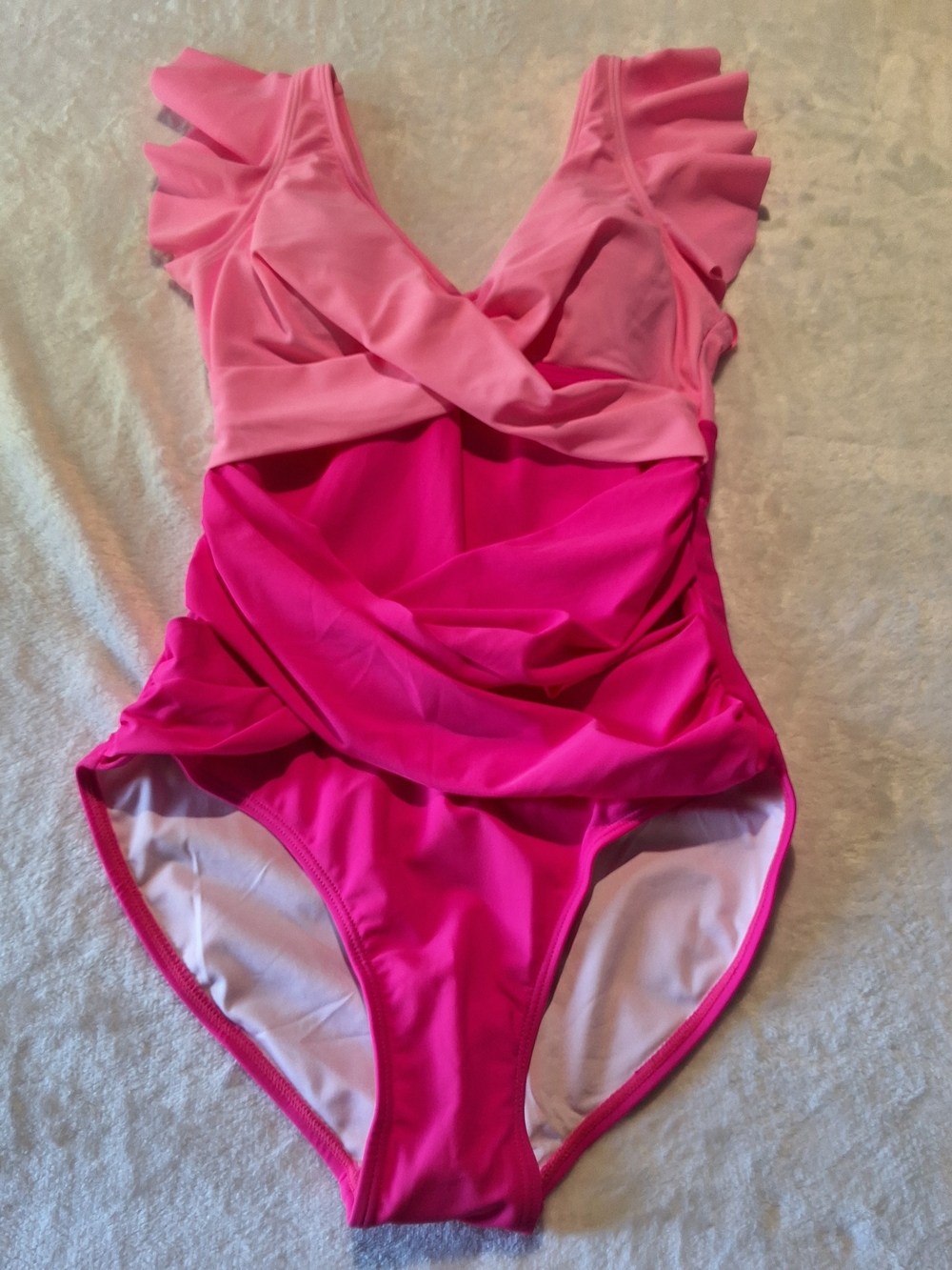 Pink Ruffled One-Piece Swimsuit - Picture 2 of 6